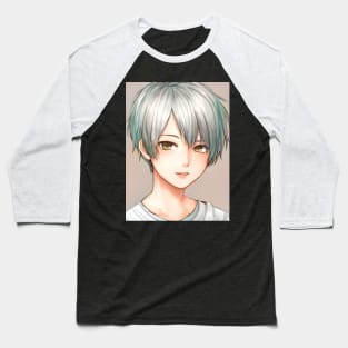 Green hair tomboy anime girl Baseball T-Shirt